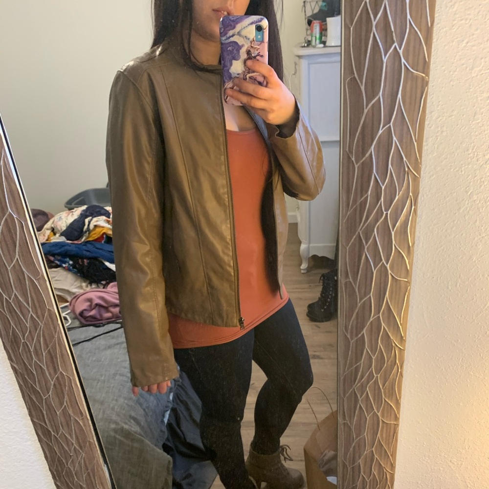 Faux leather jacket
